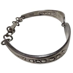 Elegant Silver Floral Bracelet